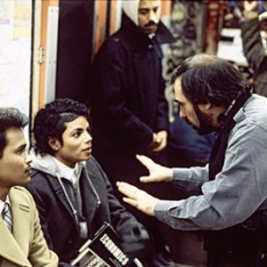 Michael Jackson and Martin Scorsese on set of Bad short film 1987