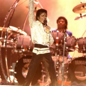 Michael Jackson performs during The Jacksons Victory Tour in 1984.