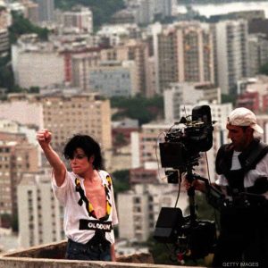 Michael Jackson on the set of the "They Don't Care About Us" short film from the HIStory: Past, Present and Future, Book I album.