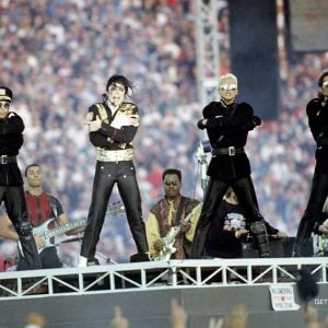 Michael Jackson performs at Super Bowl