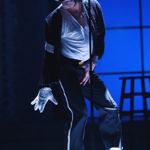 Michael Jackson performs on stage