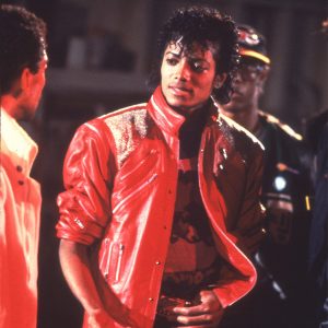 Michael Jackson making the “Beat It” short film in 1983.