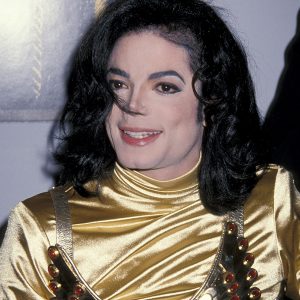 Michael Jackson receives the Humanitarian of the Year Award at the Soul Train Music Awards on March 9, 1993.