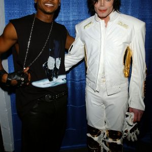 Michael and Usher at the Michael Jackson: 30th Anniversary Celebration on September 10, 2001.