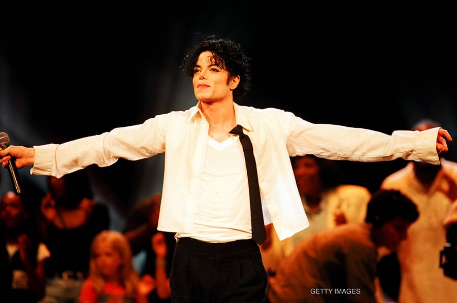 Michael Jackson performs at 1995 MTV Video Music Awards in New York, NY, September 7, 1995