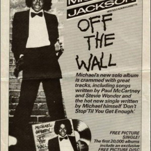MJ's Off The Wall Advertisement Clipping